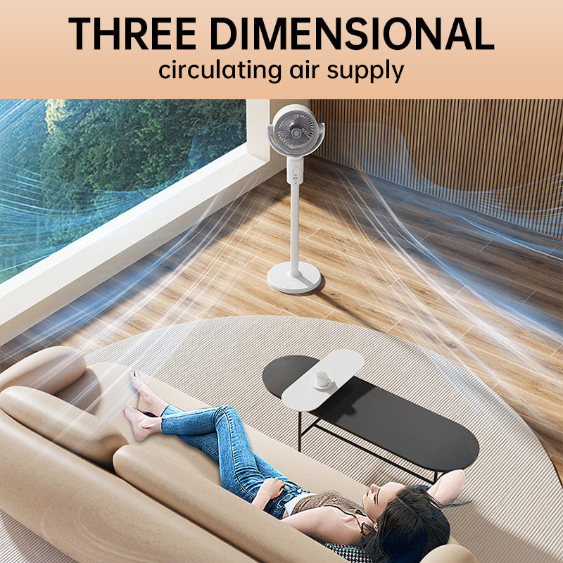 USB Pedestal Fan with Remote Control — Whisper-Quiet Oscillating Cooling Fan for Home & Office Use | Koossa
