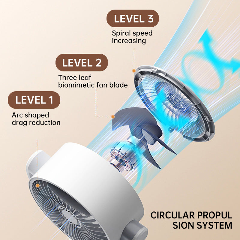 USB Pedestal Fan with Remote Control — Whisper-Quiet Oscillating Cooling Fan for Home & Office Use | Koossa