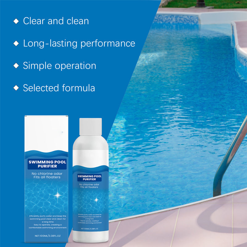 Solution d'Entretien Piscine 100 ml Sans Chlore Eau Limpide Anti-Algues Spa Jacuzzi Bassin Gonflable Hygiène | Koossa