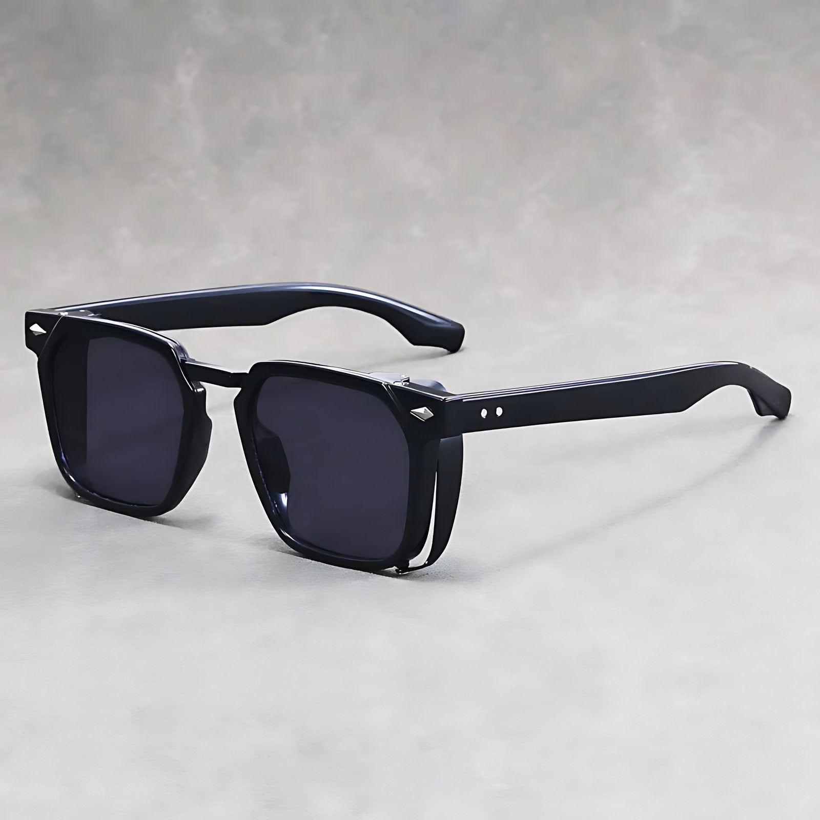 Square Frame Sunglasses with UV Protection and Blue Lenses — Modern Everyday Eyewear for Men | Koossa