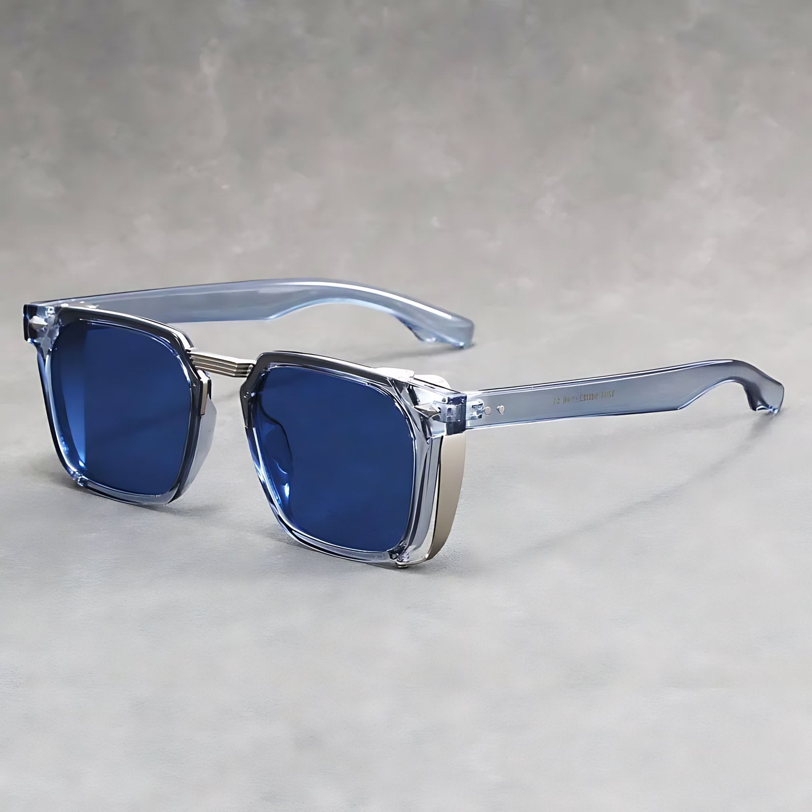Square Frame Sunglasses with UV Protection and Blue Lenses — Modern Everyday Eyewear for Men | Koossa