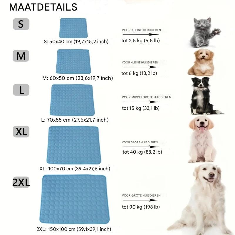 Pet Cooling Mat for Dogs and Cats — Self-Cooling Summer Bed for Indoor and Travel Use | Koossa
