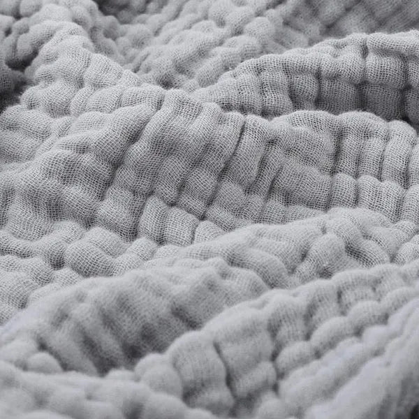 Plaid mousseline en coton naturel doux et respirant pour canapé lit chambre confort toute l'année élégant | Koossa
