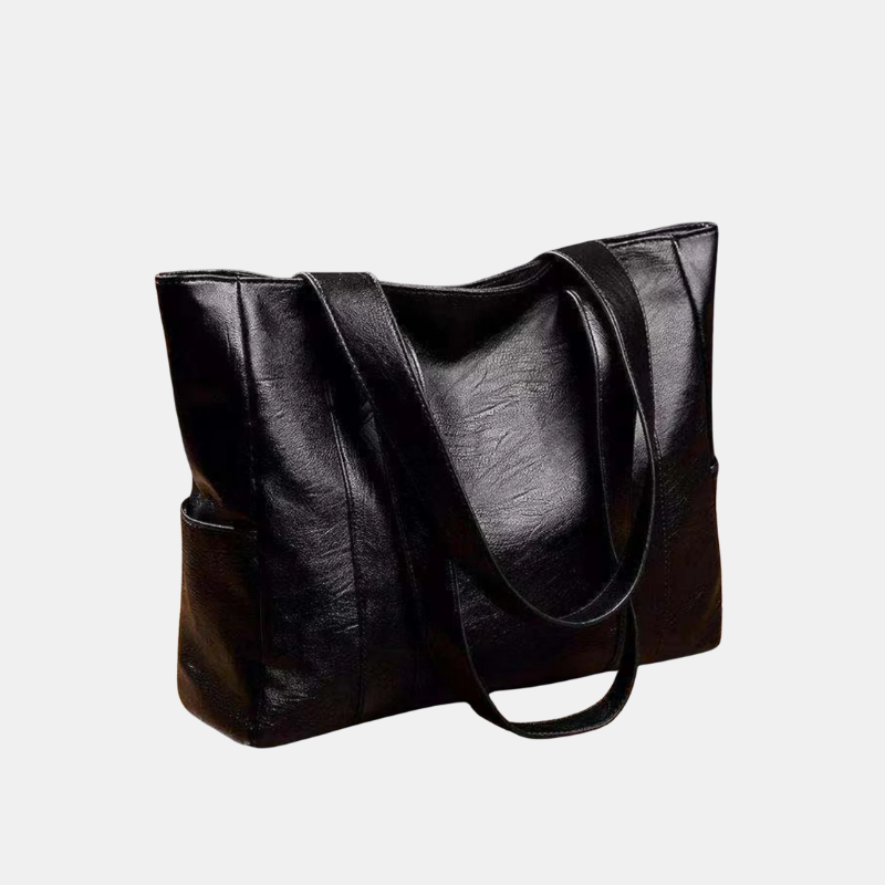 Women's Vintage Shoulder Handbag in Timeless Black and Brown — Classic Everyday Bag for Work and Special Occasions | Koossa