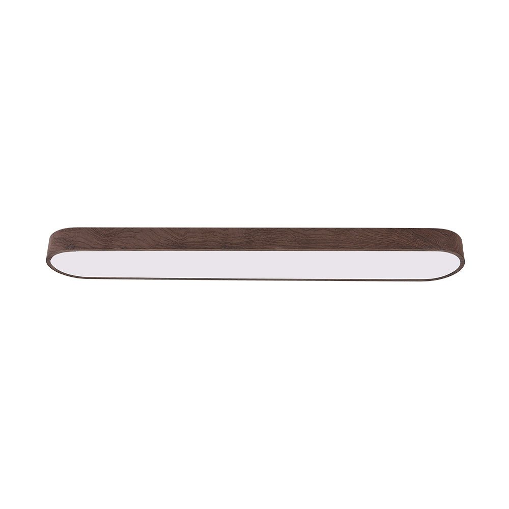 Plafonnier Ovale LED Effet Bois Métal 65-90 cm Blanc Chaud Blanc Froid Salon Chambre Cuisine Intégré Design | Koossa