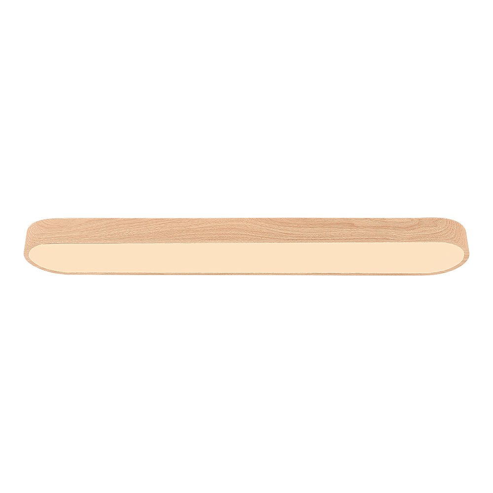 Plafonnier Ovale LED Effet Bois Métal 65-90 cm Blanc Chaud Blanc Froid Salon Chambre Cuisine Intégré Design | Koossa
