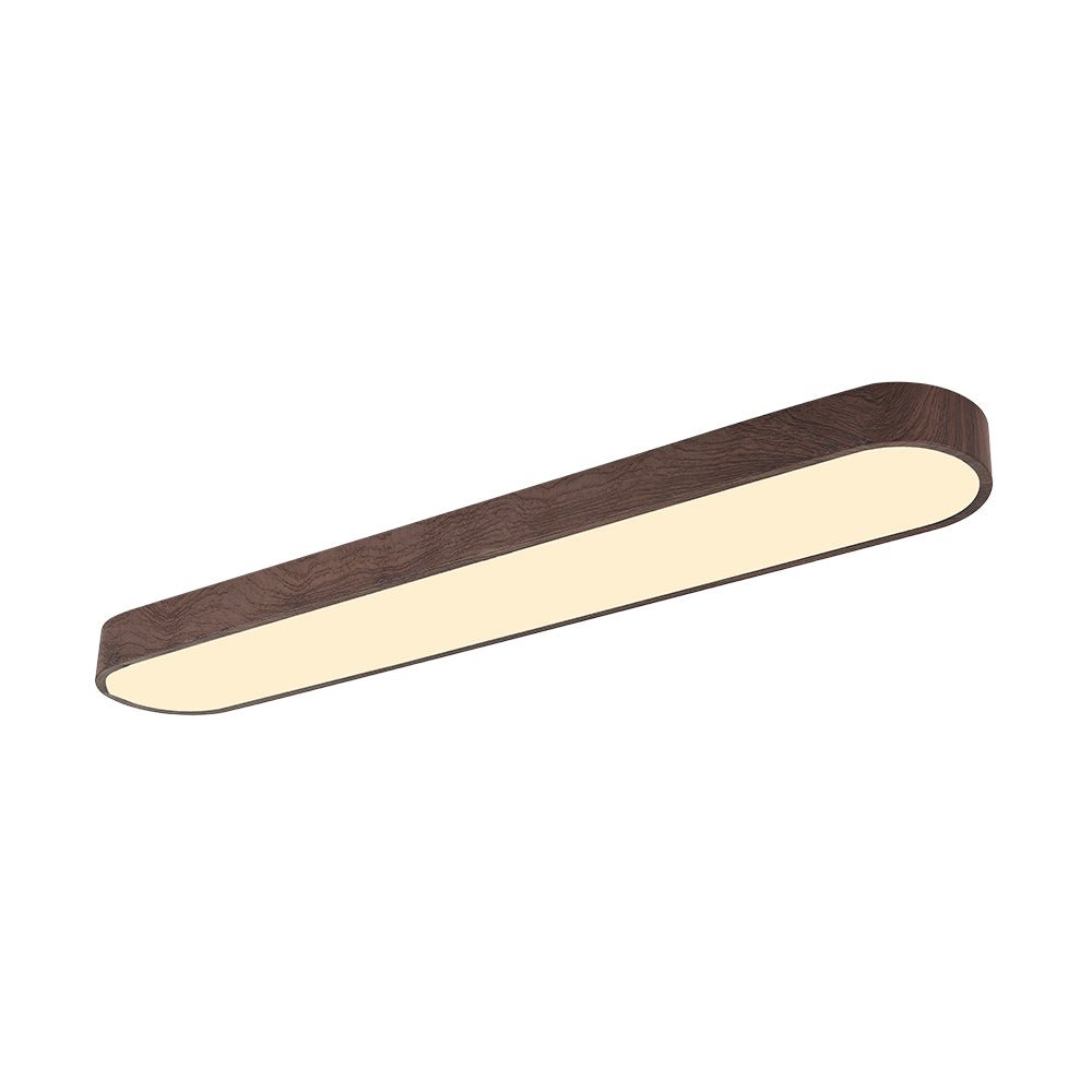 Plafonnier Ovale LED Effet Bois Métal 65-90 cm Blanc Chaud Blanc Froid Salon Chambre Cuisine Intégré Design | Koossa