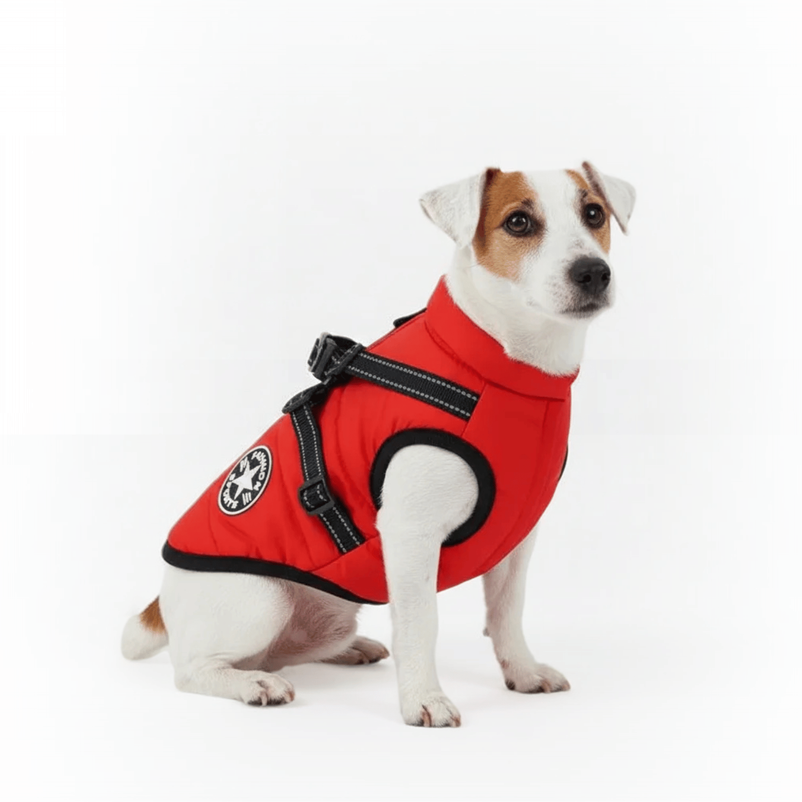 Dog Jacket Harness 2-in-1 Waterproof Fleece Lined Reflective S to 5XL Small Large Dogs Winter Coat Zip | Koossa