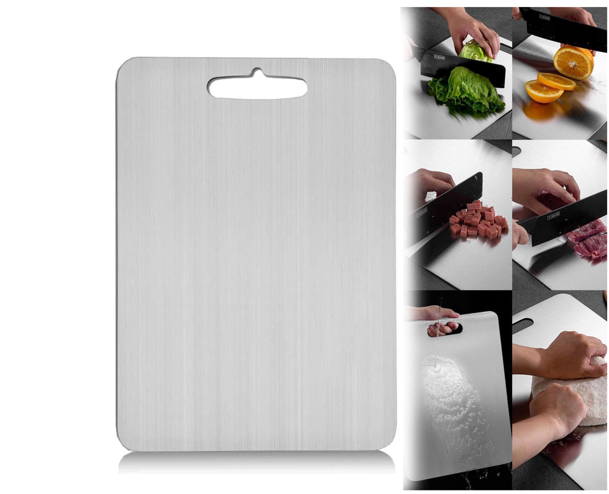 Titanium Cutting Board Non-Porous Scratch-Resistant BPA-Free Dishwasher Safe Antimicrobial Kitchen Prep Surface for Meat Vegetables Bread | Lonoma