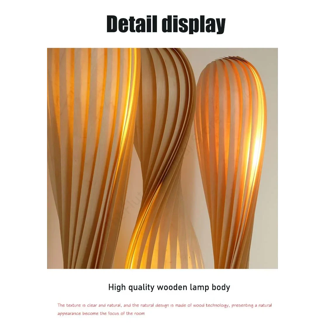 Twisted Birch Wood Floor Lamp, Sculptural LED Standing Light for Bedroom, Living Room & Home Office, Modern Minimalist Ambient Lighting | Lonoma