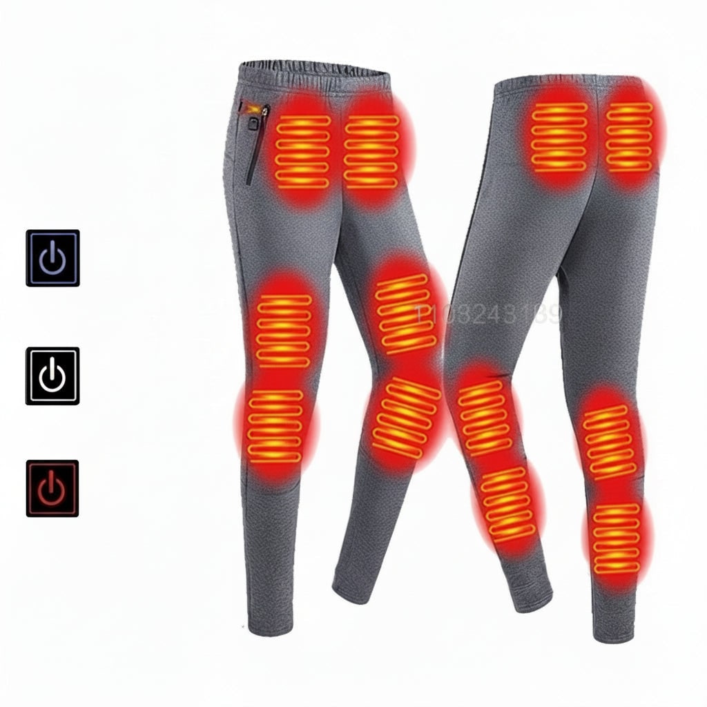 USB Rechargeable Heated Base Layer Set with 3 Heat Settings for Winter Sports and Outdoor Activities | Lonoma
