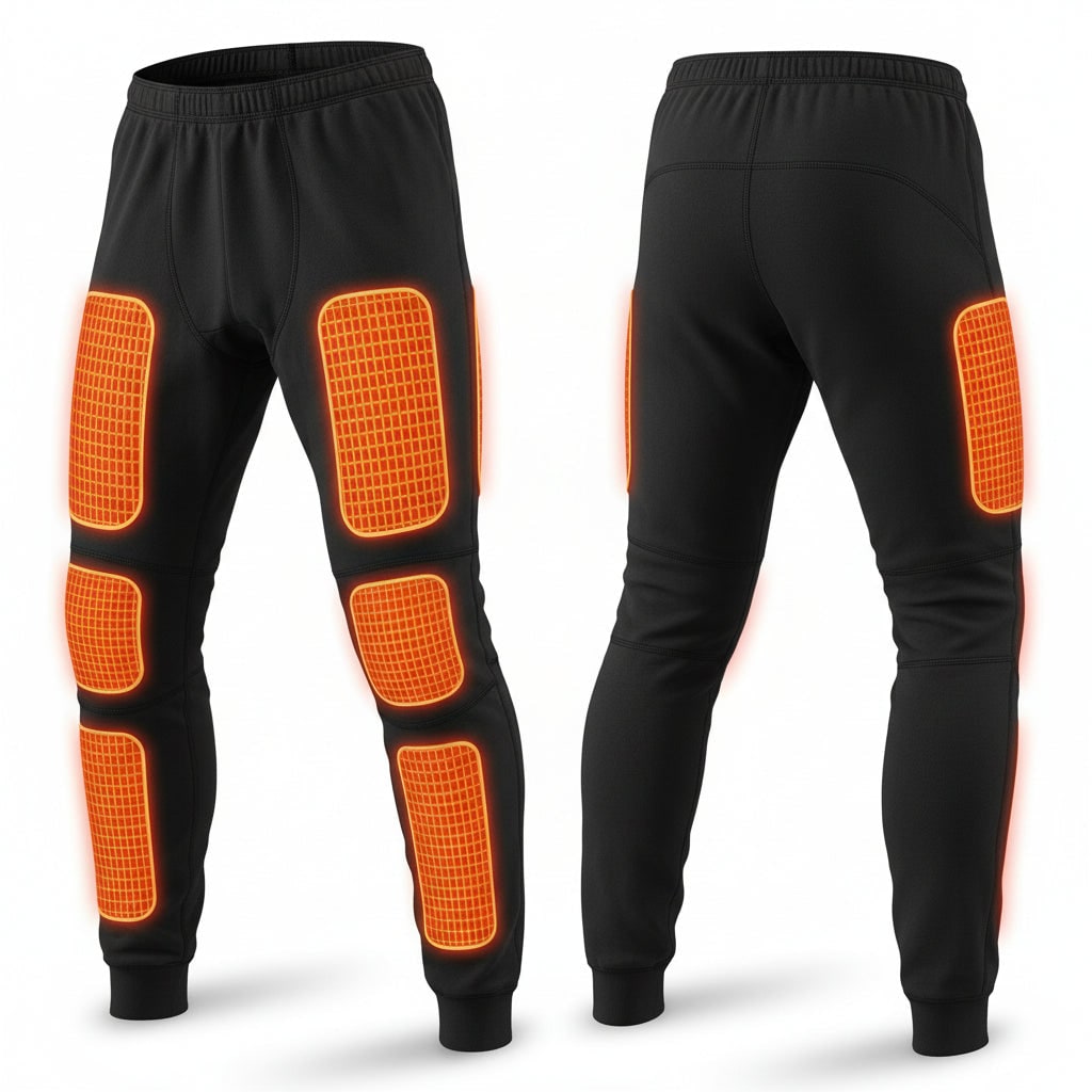 USB Rechargeable Heated Base Layer Set with 3 Heat Settings for Winter Sports and Outdoor Activities | Lonoma