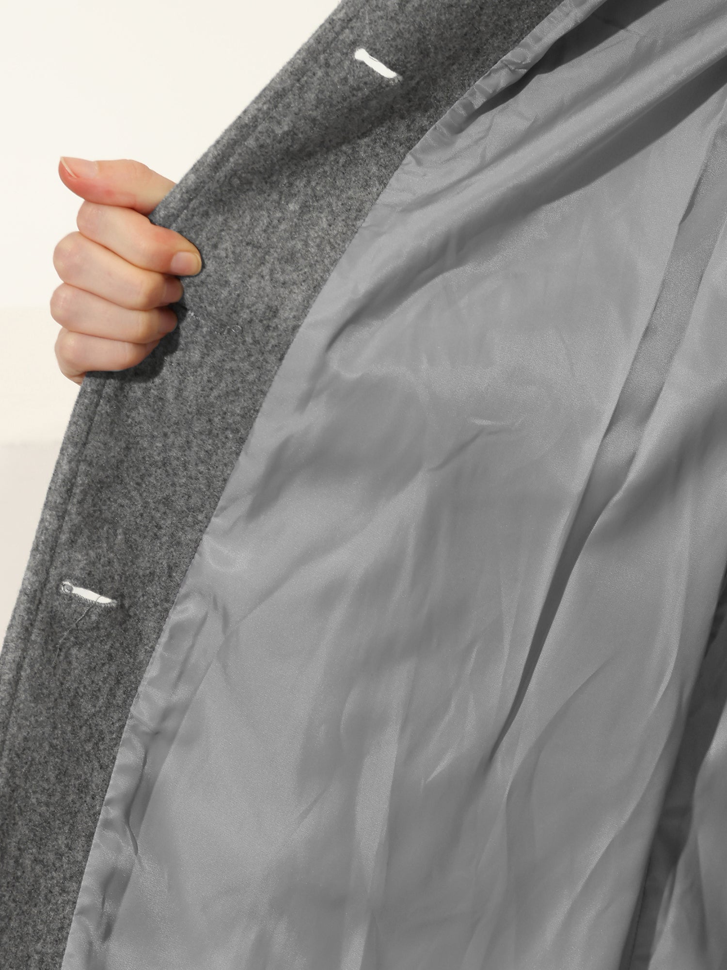 Women's Tailored Wool Trench Coat in Classic Neutral Tones for Autumn and Winter | Koossa