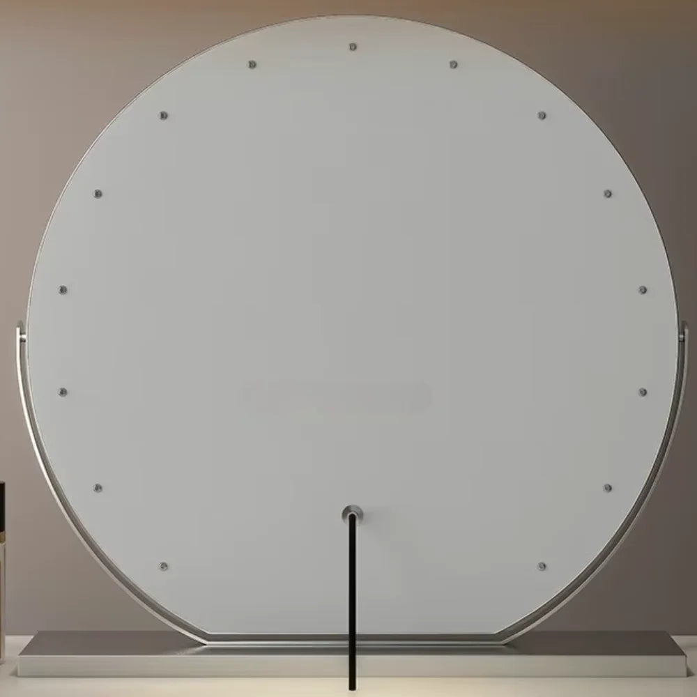 LED Lighted Makeup Mirror with 15x Magnifier, Touch Dimming, 3 Light Modes, Gold Black White Desktop Vanity, Rotating Frame | Lonoma