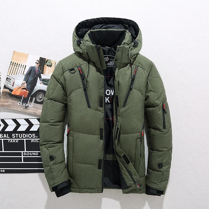 Men's Quilted Winter Parka — Detachable Hood & Multi-Pocket Design for Cold Weather & Outdoor Adventures | Koossa