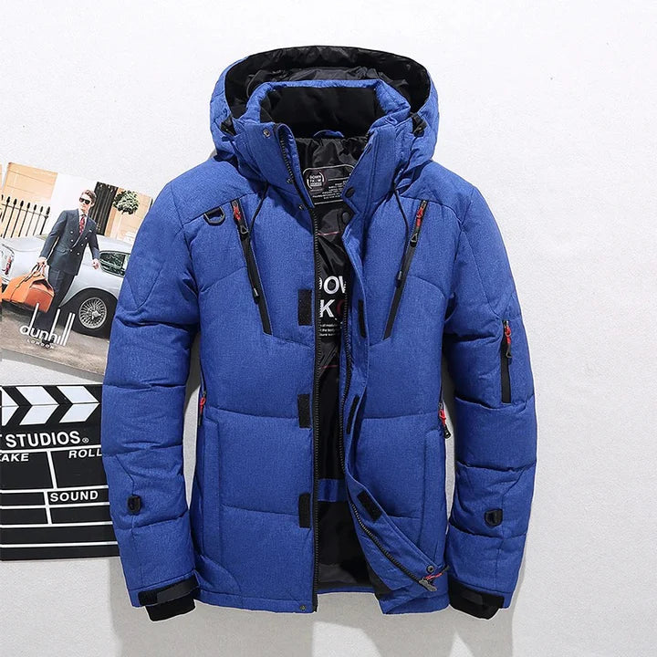 Men's Quilted Winter Parka — Detachable Hood & Multi-Pocket Design for Cold Weather & Outdoor Adventures | Koossa