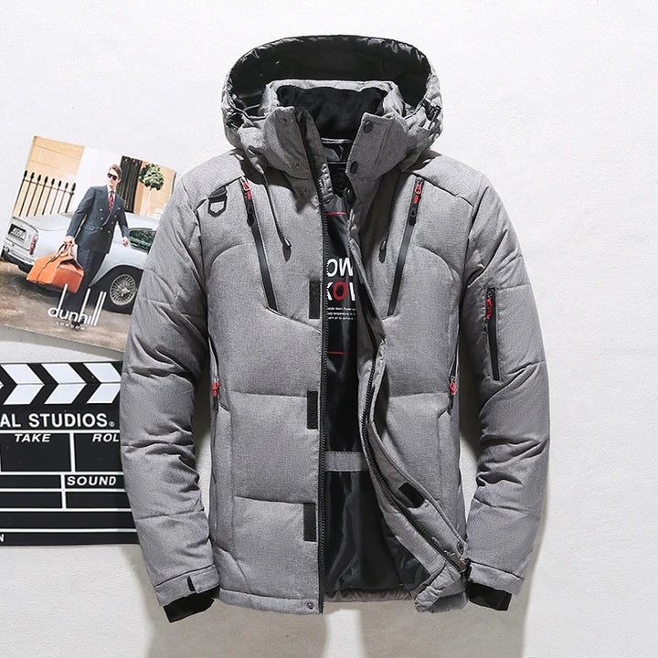 Men's Quilted Winter Parka — Detachable Hood & Multi-Pocket Design for Cold Weather & Outdoor Adventures | Koossa