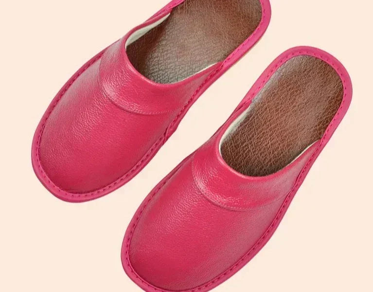 Men's Genuine Leather House Slippers, Soft Indoor Moccasin Slippers for Fall & Winter, Cozy Lightweight Home Shoes for Men | Lonoma