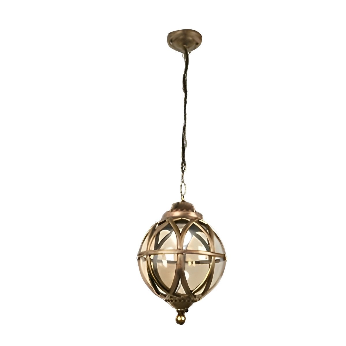 Suspension extérieure globe en aluminium noir E27 pour jardin terrasse balcon éclairage vintage ambiance rétro | Koossa