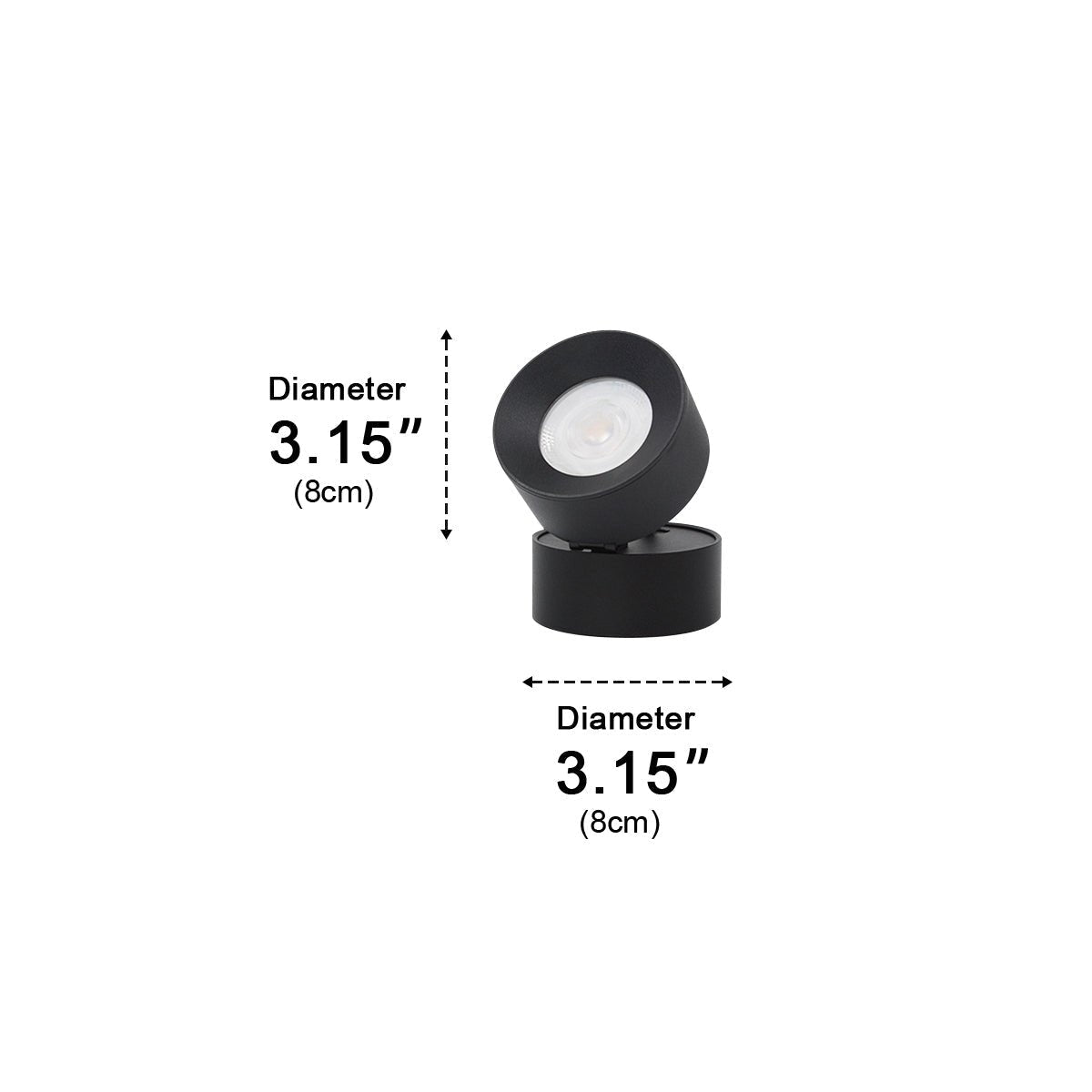 Outdoor LED Wall Spotlight, Adjustable Head Black Cast Aluminum IP65 Light for Patio, Garden, Porch, Entryway, Landscape & Walkway | Lonoma