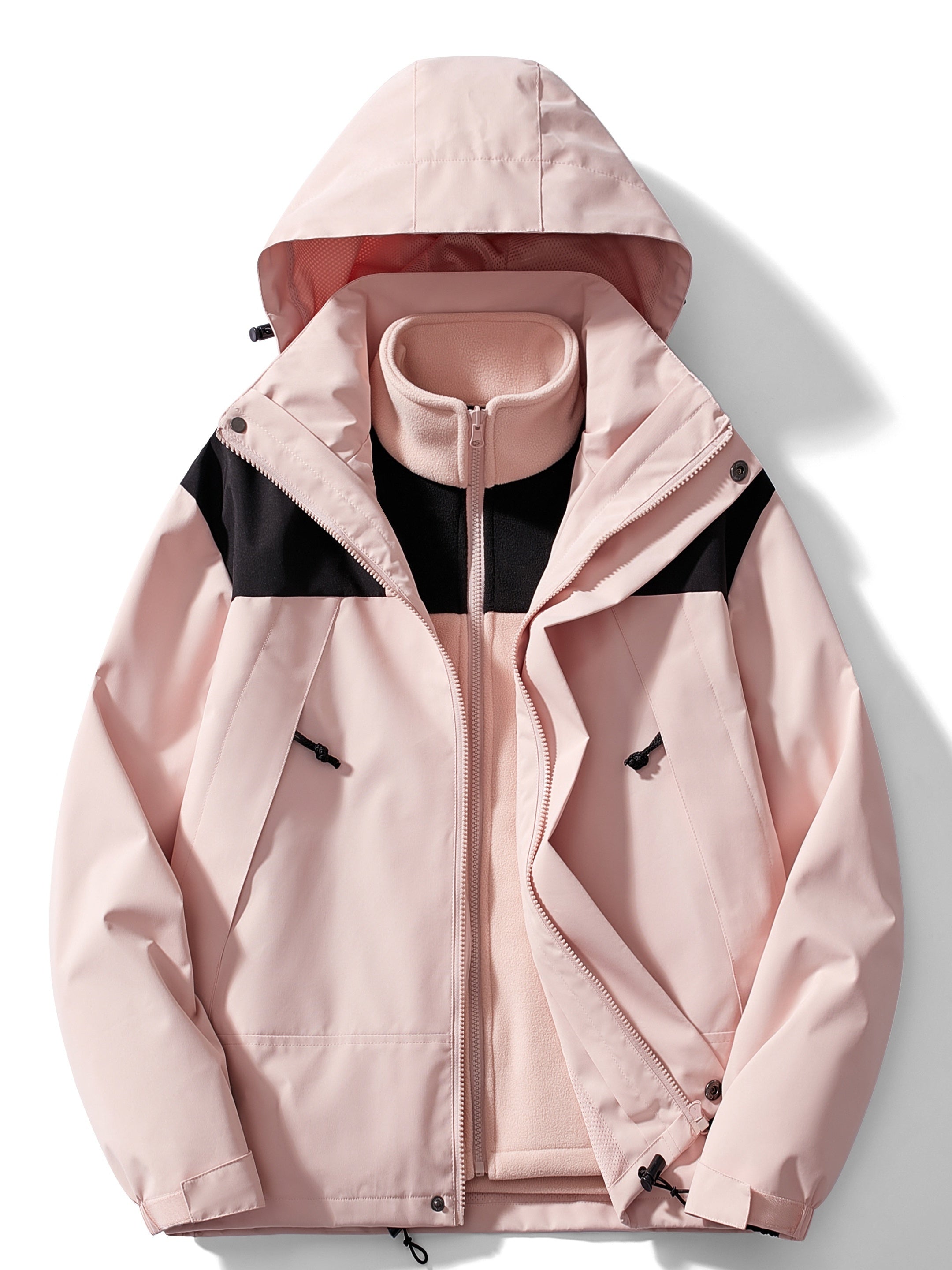 Women's Hooded Winter Jacket — Waterproof Windproof Coat in Black Grey Green Khaki | Koossa