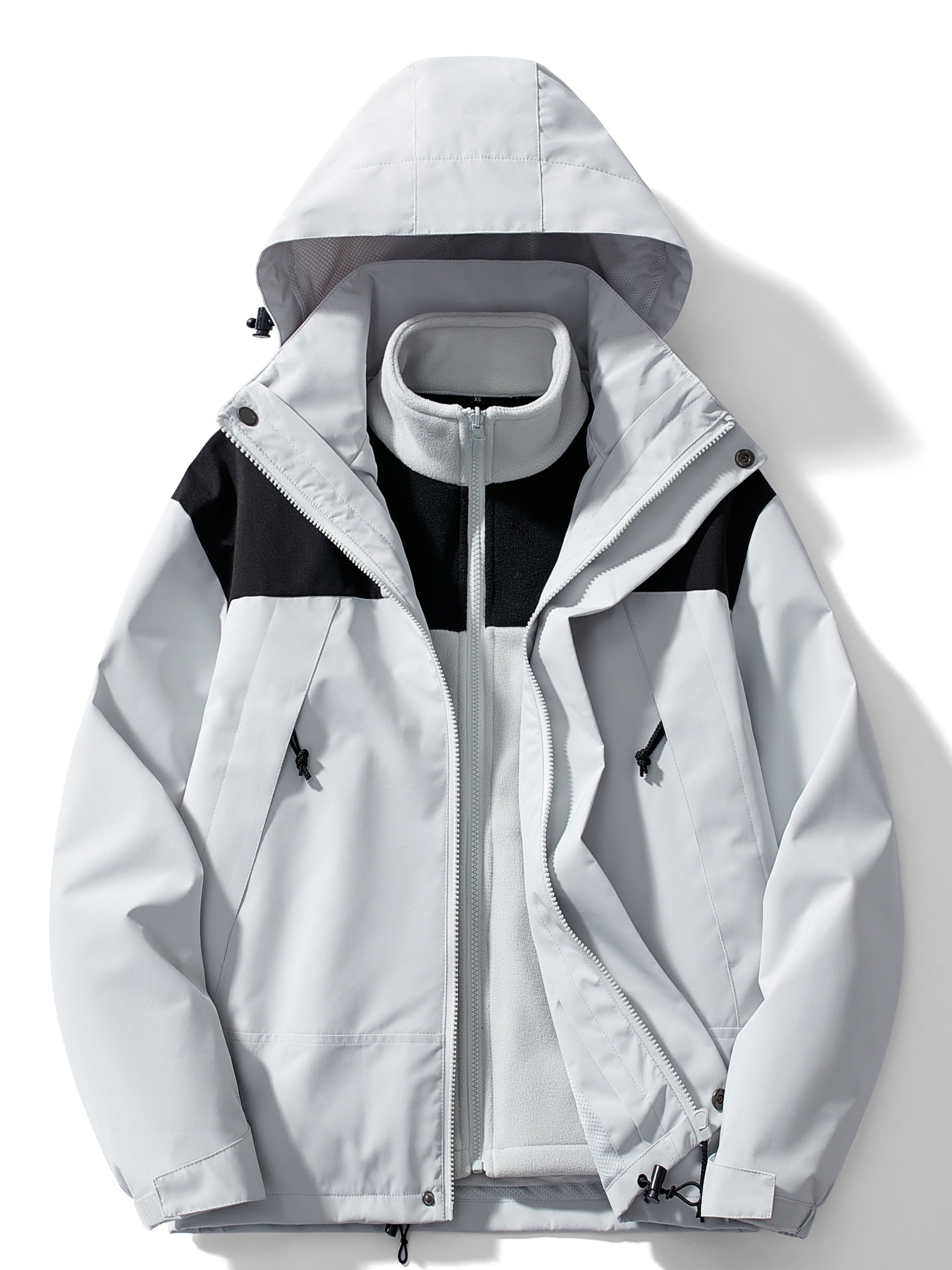 Women's Hooded Winter Jacket — Waterproof Windproof Coat in Black Grey Green Khaki | Koossa