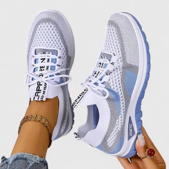 Women's Contoured-Support Mesh Trainers in Multicolour Knit for All-Day Comfort and Everyday Active Wear | Koossa