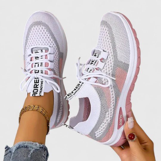 Women's Contoured-Support Mesh Trainers in Multicolour Knit for All-Day Comfort and Everyday Active Wear | Koossa