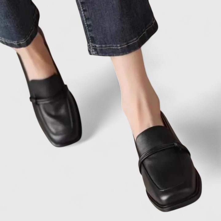 Supportive Slip-On Loafers in Smooth Synthetic Leather for Work and Everyday Wear | Koossa