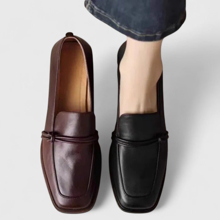 Supportive Slip-On Loafers in Smooth Synthetic Leather for Work and Everyday Wear | Koossa