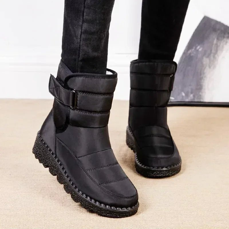 Quilted Ankle Boots with Side Zip and Water-Resistant Finish for Winter Walking, Weekend Errands, and Rainy Day Town Outings | Koossa