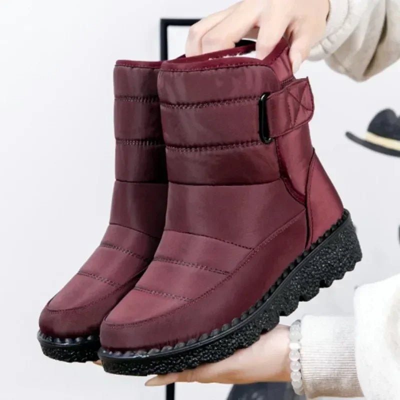 Quilted Ankle Boots with Side Zip and Water-Resistant Finish for Winter Walking, Weekend Errands, and Rainy Day Town Outings | Koossa