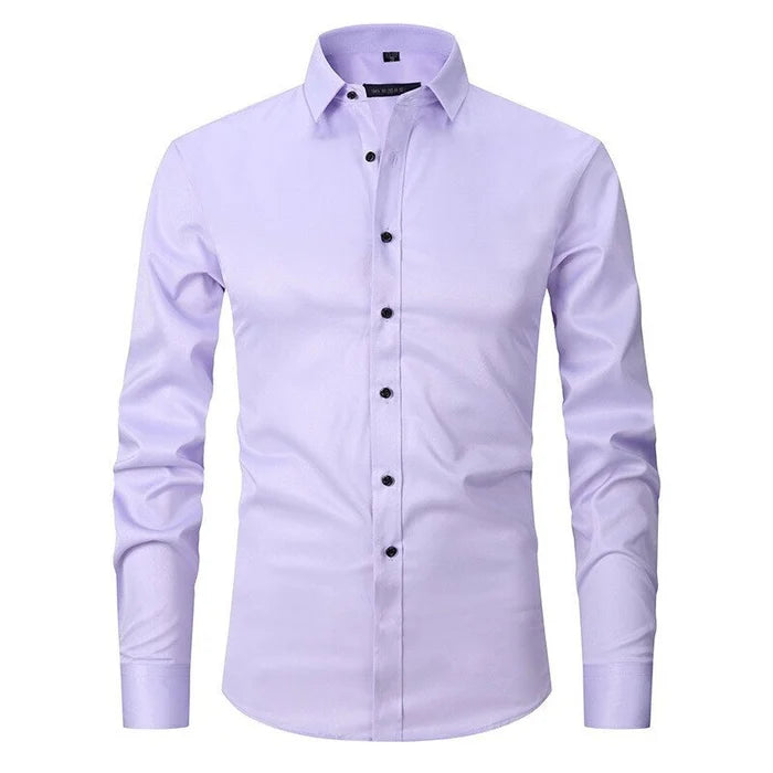 Men's Button-Down Long-Sleeved Shirt — Slim-Fit Smart-Casual Shirt for Office & Weekend Wear | Koossa