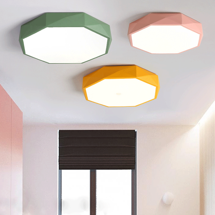 Plafonnier LED scandinave abstrait en acryle et fer pour salon chambre couloir lumière chaleureuse moderne | Koossa