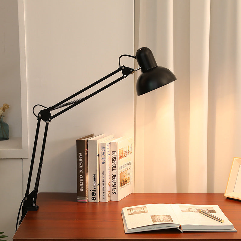 Clamp-On Desk Lamp with Swivel Arm – Industrial Metal Task Light, E26 Socket, for Home Office, Bedroom, Study & Reading Desk | Lonoma