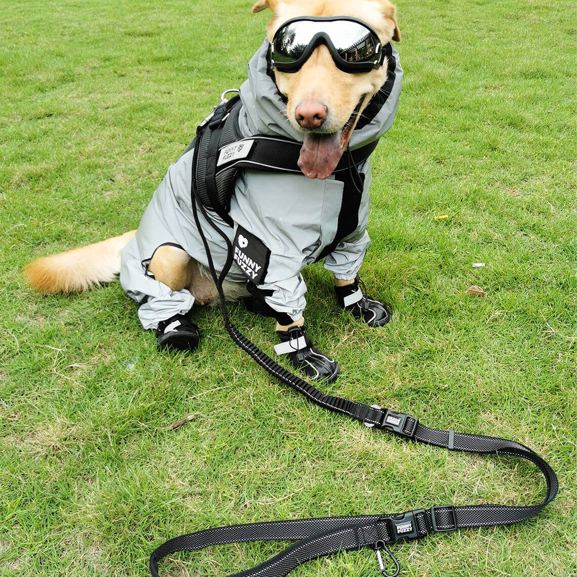 Dog Raincoat Reflective Waterproof Polyester All-Around Visibility Windproof UV Protection Adjustable Dog Jacket Coat | Koossa