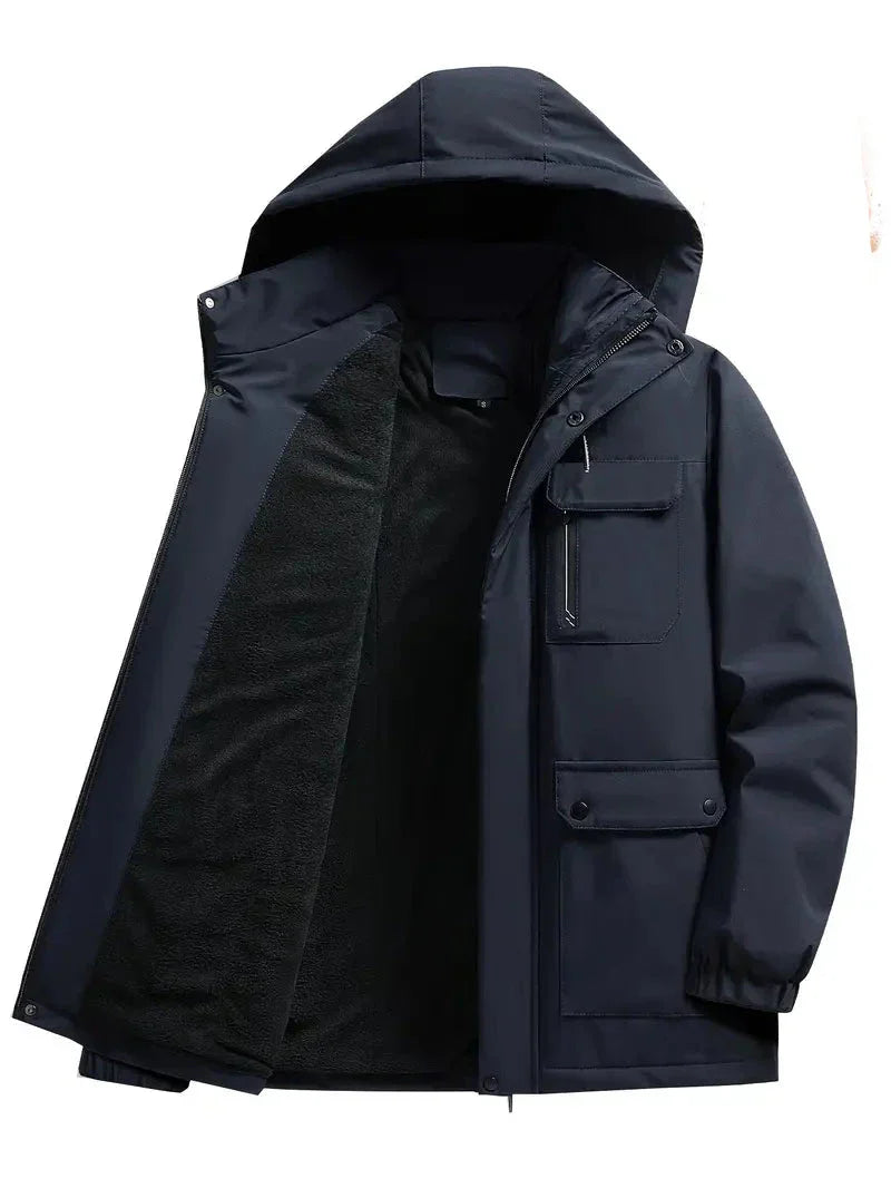 Men's Quilted Parka Jacket — Waterproof Winter Coat with Regular Fit for Cold Weather & Everyday Comfort | Koossa