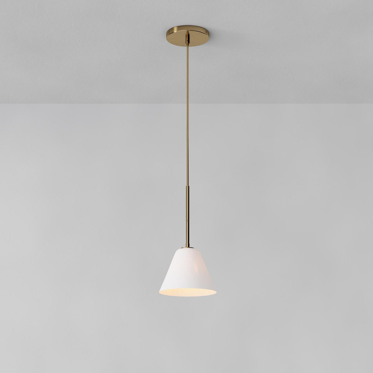 Tapered Glass Hanging Fixture with Metal Canopy – E26 Socket – Dimmable for Dining Room, Island, Entryway | Lonoma