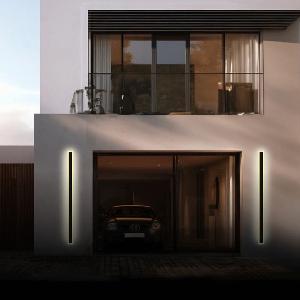 Applique murale LED extérieure moderne IP65 noire et blanche éclairage jardin balcon terrasse façade design | Koossa
