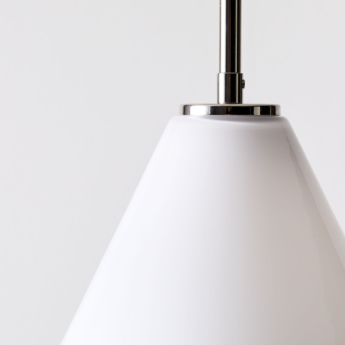 Tapered Glass Hanging Fixture with Metal Canopy – E26 Socket – Dimmable for Dining Room, Island, Entryway | Lonoma