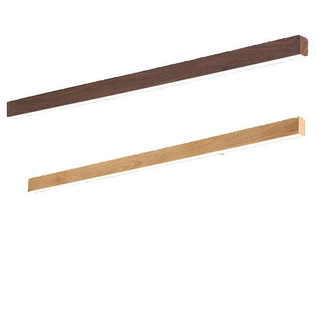 Plafonnier LED linéaire en bois 60-120 cm aluminium blanc chaud neutre froid avec diffuseur acrylique moderne | Koossa