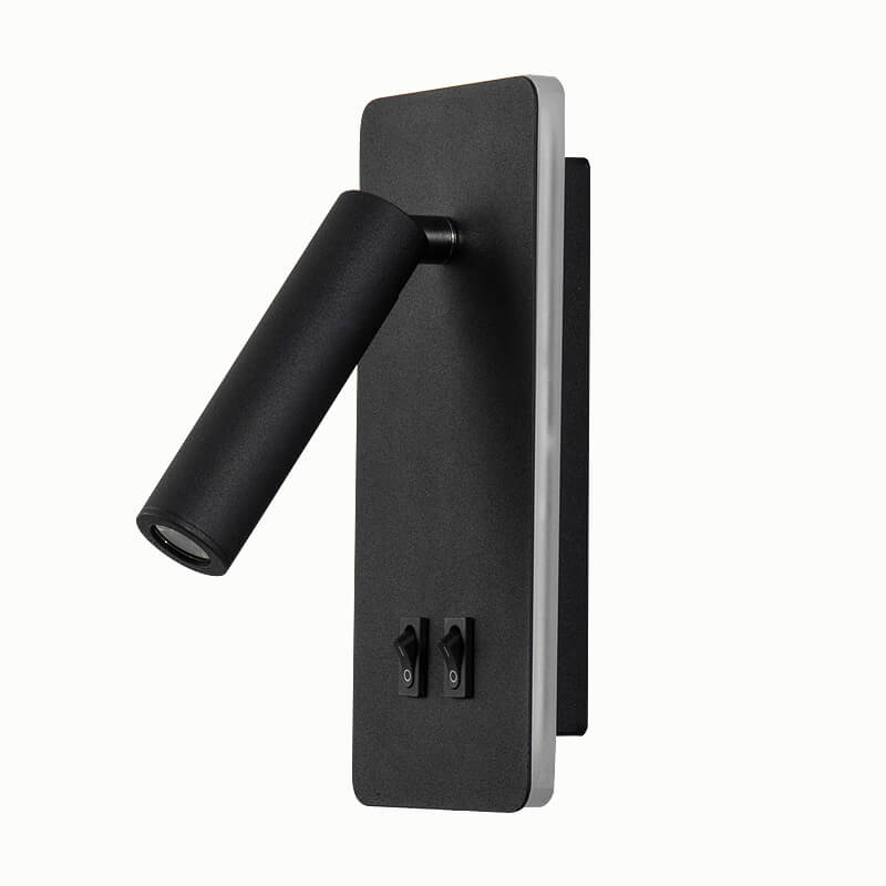 Adjustable LED Wall Sconce, Black or White Iron Hardwired Reading Light with Rotatable Arm for Bedroom, Hallway & Task Lighting | Lonoma