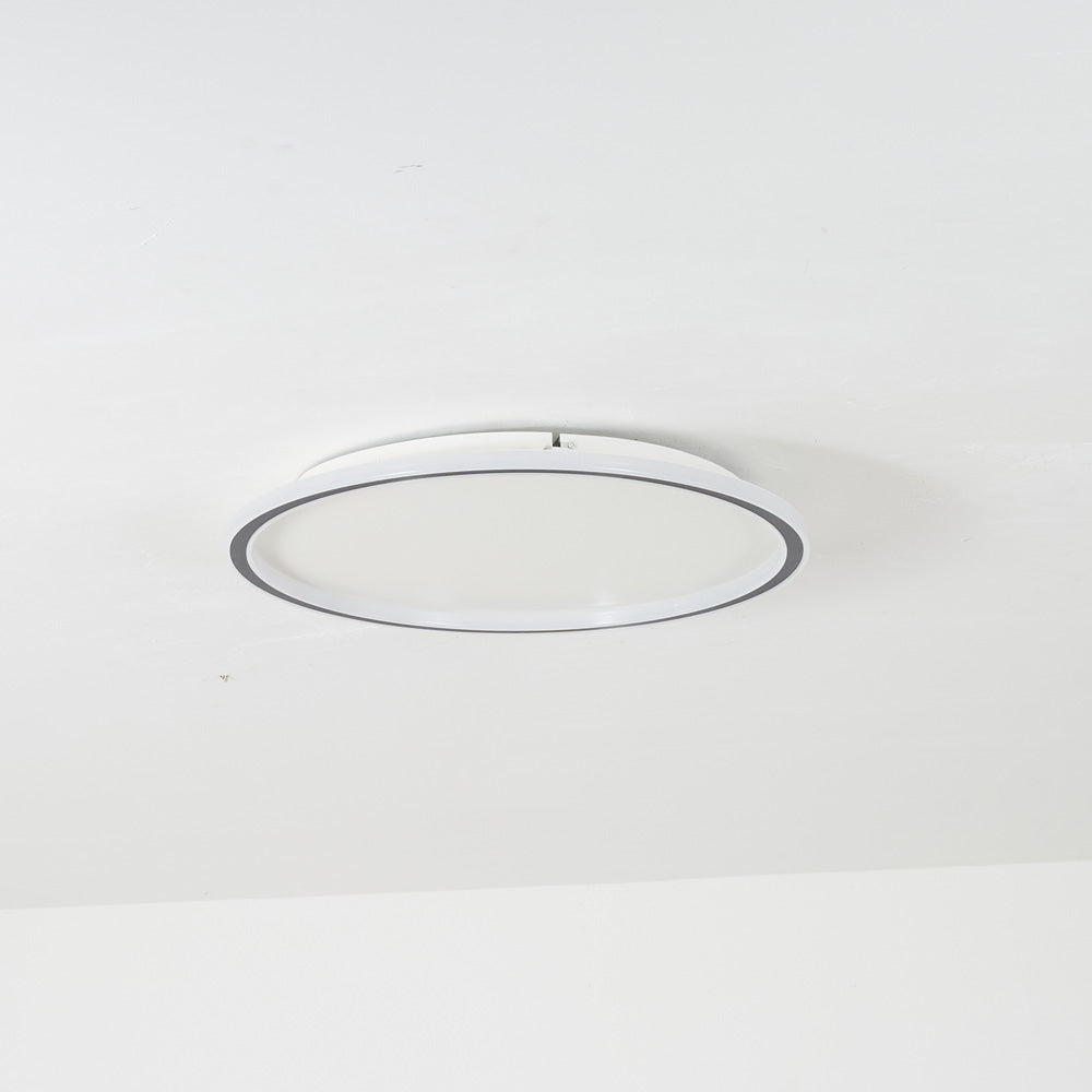 Round Flush Mount Ceiling Light Fixture LED Dimmable Metal Acrylic Shade Hardwired Modern Overhead Lighting for Bedroom Hallway Kitchen | Lonoma