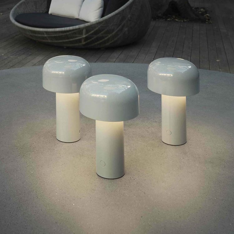 Lampe nomade LED tactile champignon rechargeable dimmable ambiance douce intérieur extérieur décoration | Koossa