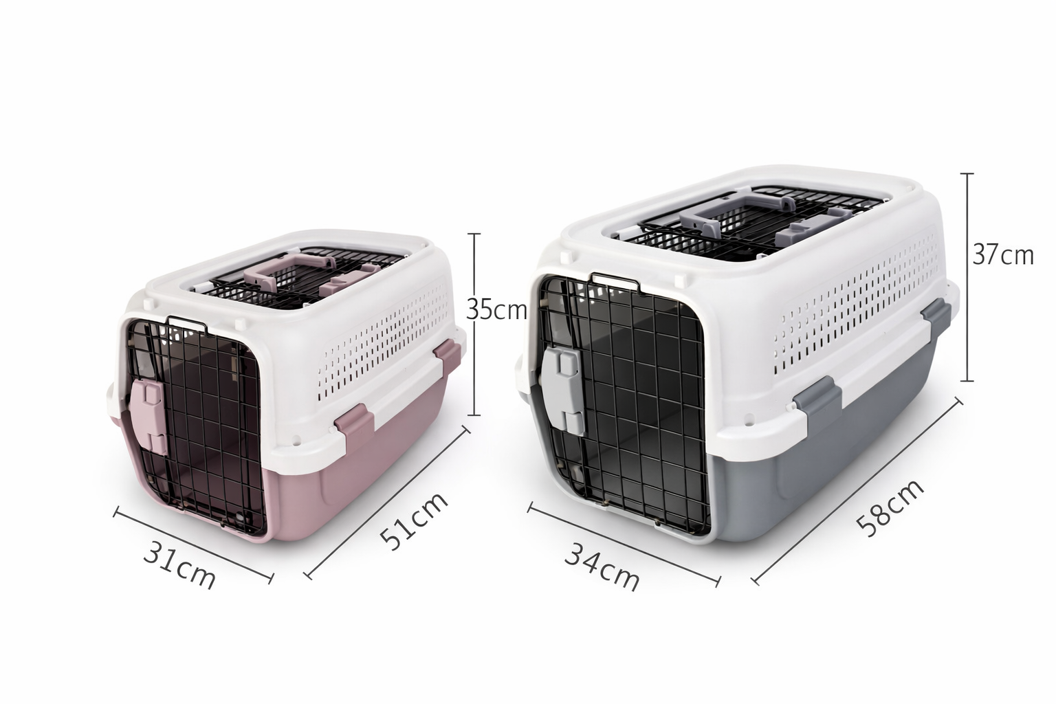 Pet Carrier Travel Crate 360° Ventilation Airline Approved Car Safe Washable Mat Dog Cat | Koossa