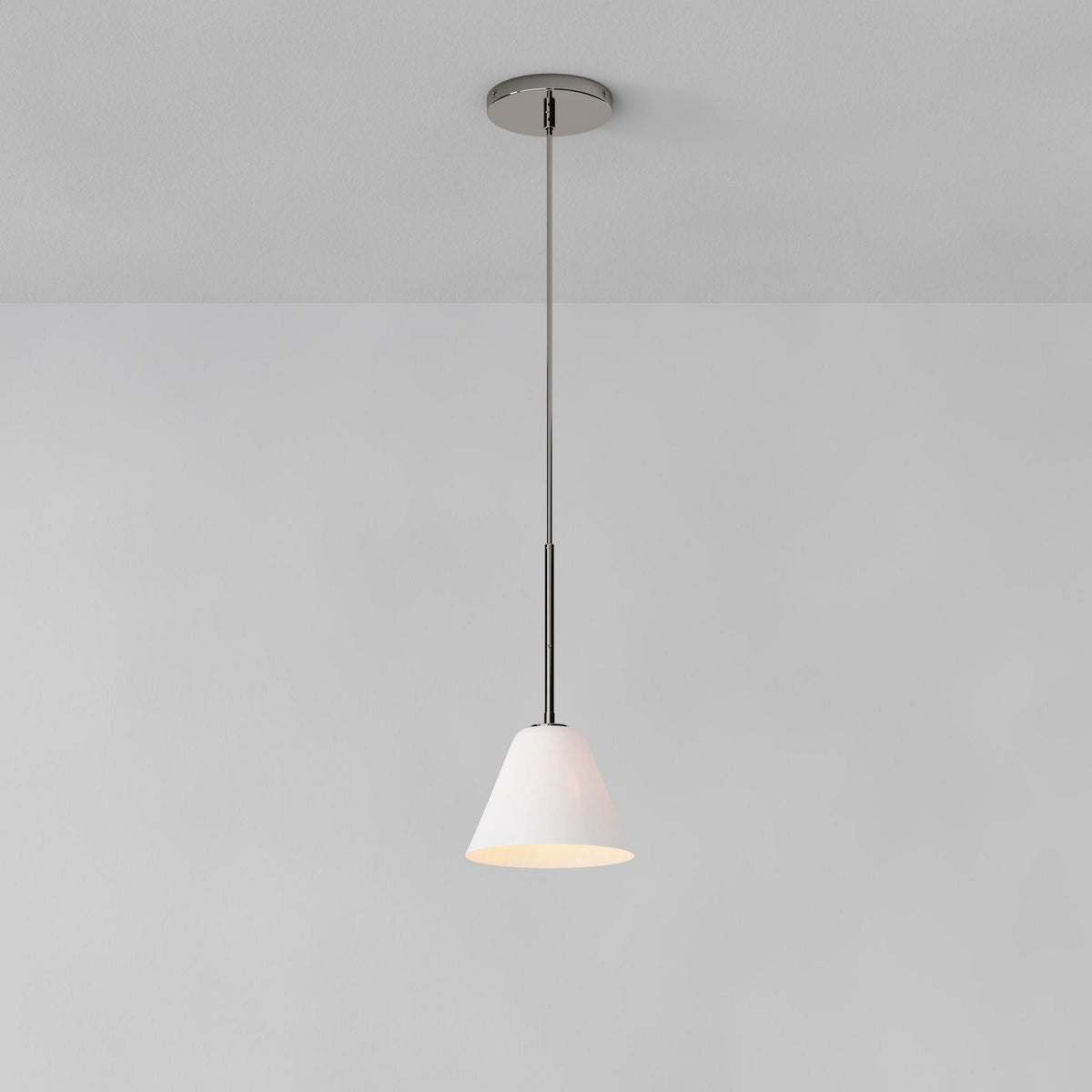 Tapered Glass Hanging Fixture with Metal Canopy – E26 Socket – Dimmable for Dining Room, Island, Entryway | Lonoma