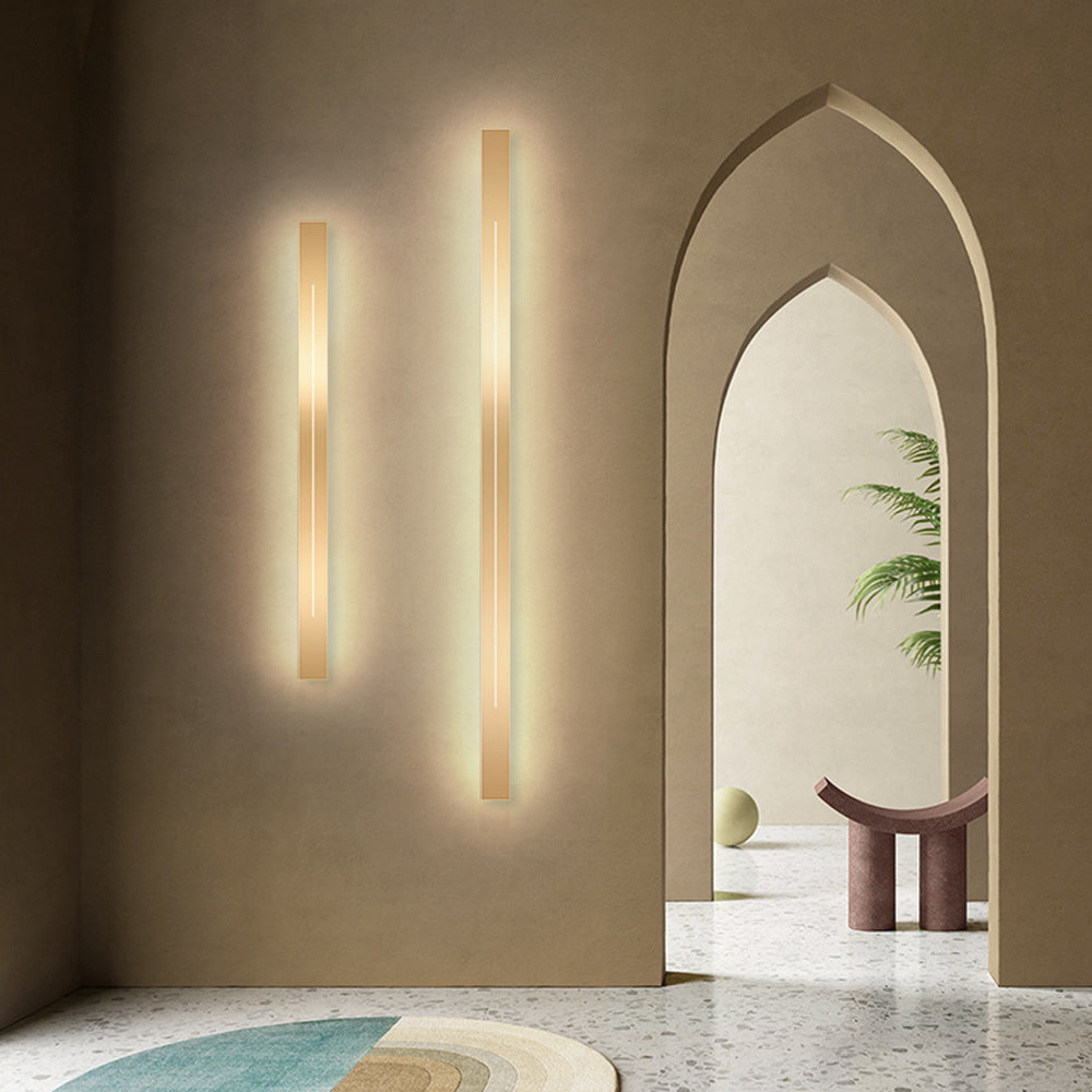 Linear LED Wall Sconce, Modern Black or Gold Metal Hardwired Wall Light for Living Room, Bedroom, Hallway, Entryway & Dining Area | Lonoma
