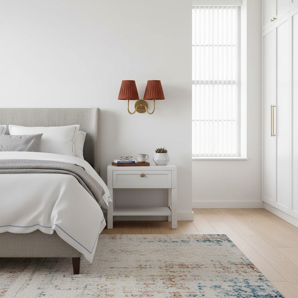 Applique murale élégante à abat-jour plissé en tissu – Éclairage classique et raffiné pour chambre et salon | Koossa