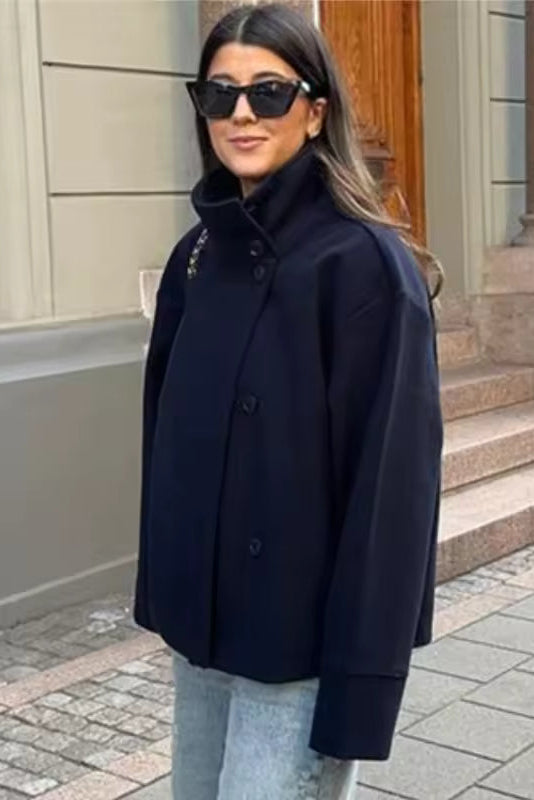 Women's Relaxed Double-Breasted Winter Coat — Elegant Oversized Outerwear for Cold Weather & Everyday Layering | Koossa