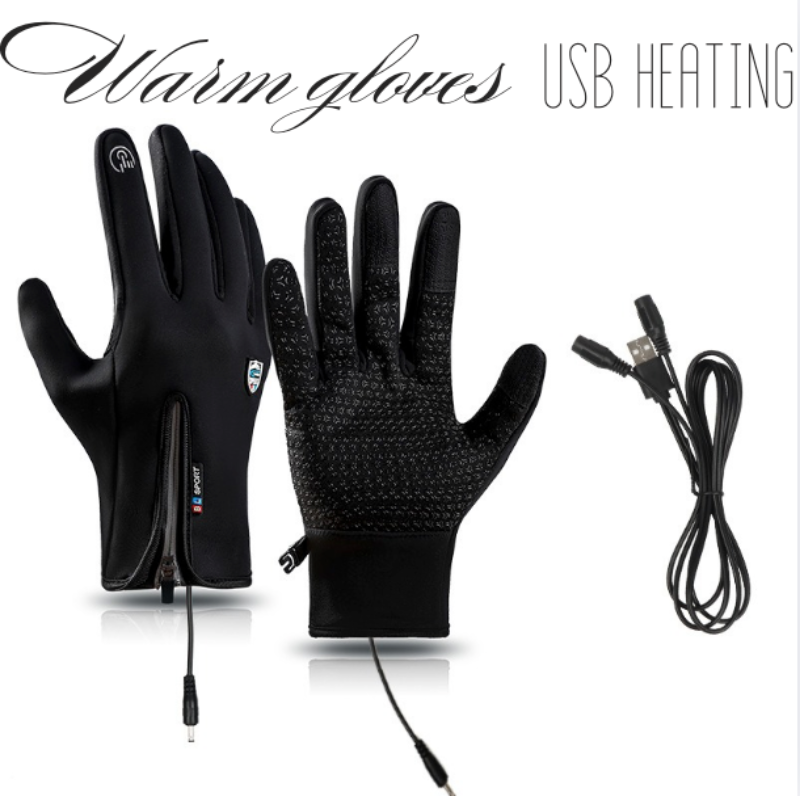 Heated Gloves with USB Power, Touchscreen Compatible, Waterproof Windproof Winter Gloves for Skiing, Hiking, Cycling & Commuting | Lonoma